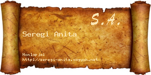 Seregi Anita névjegykártya